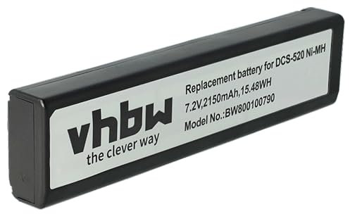 vhbw batteria sostituisce Duracell DR17, DR-17AA, DR17AA, DR-17 per fotocamera (2150mAh, 7,2V, NiMH)