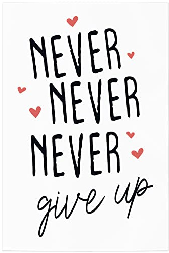 JUNIWORDS Poster, Never Never Never give up, 30 x 45 cm (1007333)