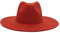 Faringoto Fedora-Hut für Damen, Winter, luxuriös, für Damen, rostrot, Einheitsgröße