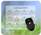 YENDOSTEEN Kalender-Mauspad 2024 mit Feiertagen, Malediven-Palmen, professionelles Mauspad, genähte Kanten, 300 x 250 x 3 mm