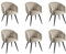 Pascal MORABITO - Stuhl 6er-Set - Samt & Metall - Beige - VADIM von Pascal MORABITO