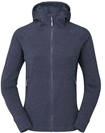 Rab Women's Nexus Hoody - Full-Zip Lightweight Fleece Jacket for Hiking, Trekking, & Climbing - Deep Ink - Medium
