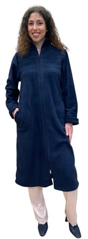 SGARLATA HOME Vestaglia da Donna in Micropile Anti-Pilling con chiusura Zip Art. Sofia (XL, Blu)