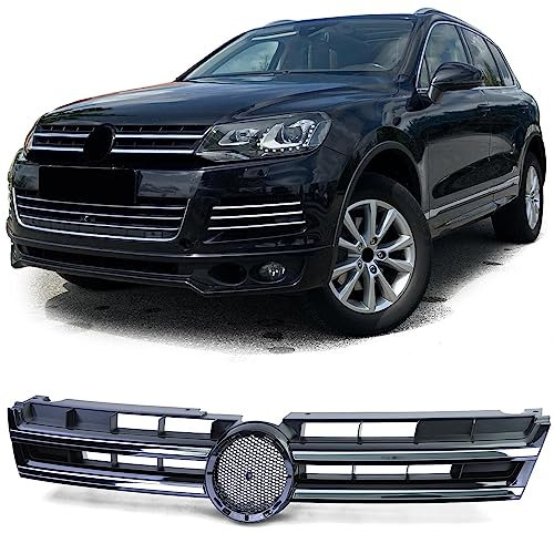 Kühlergrill Schwarz Chrom für VW Touareg 2 7P Vorfacelift 10-14