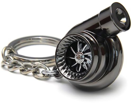 AWPARTS - Auto Schlüsselanhänger KFZ - Schlüsselanhänger Turbo - Turbolader - Geschenk für Männer - für den Autoliebhaber - Schwarz