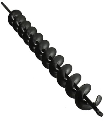 2 x 24 Inch Auger Drill Bit for Planting Plant Bulb Spiral Drill Fit for Post or Umbrella Hole Digger 3/8 Inch Hex Drive Drill