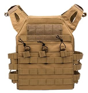 BEAHING Chest Protector, Chest Vest Camouflage Chest Protector Molle Vest Outdoor Sports Body Armor for Outdoor Activities Khaki