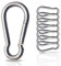 PinPro A4 Edelstahl Karabiner | 50x5mm - 2 Stück | 390 kg Bruchlast | Rostfreier NIRO AISI 316 Feuerwehrkarabiner mit Blattfeder