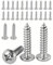 IPNSDON 50 pezzi ST3.5x30mm viti autofilettanti bianche Viti autofilettanti bianche Testa piatta Phillips per la lavorazione del legno