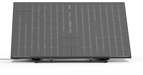 Panneau Solaire Photovoltaïque 400W en Verre Trempé Monocristallins avec Micro-onduleur MC4 à Brancher sur Prise 220V - Support au Sol et Kit de Fixation Mural - Suivi via App