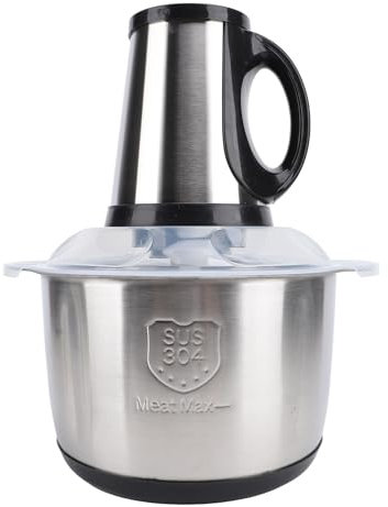 Robot Culinaire Compact avec Moteur en Cuivre de 500 W, Hachoir à Légumes électrique en Acier Inoxydable SUS 5 L, Hachoir à Viande pour Cuisine, Très Efficace (Prise UE 220V)