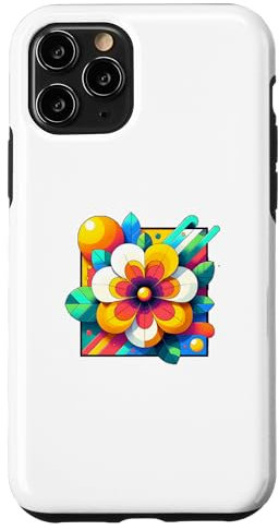 Hülle für iPhone 11 Pro MCM Quadratische Blumenkunst