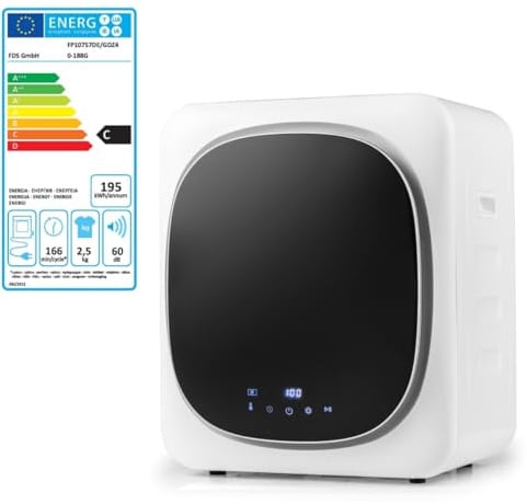 GYMAX Asciugatrice Compatta da 800w, Asciugatrice a Parete con 5 Modalità di Asciugatura, Asciugatrice a Ventilazione con Protezione contro Surriscaldamento per Appartamenti (Elettrico)