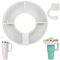 Lucktao Stanley Cup Snack Bowl, 40 oz Accessories Snack Bowl, Snack Plate for Stanley Cup, Reusable Snack Plate, Snack Tray with 4 Compartments, with Cat Straw Stopper, for Families, Party (Wheat