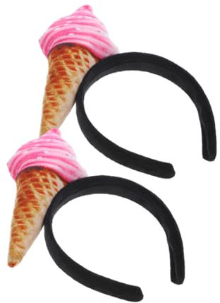 BELLIFFY 2stücke Eiscreme Stirnband Lustige Kopfbedeckung Für Kostümpartys Und Alltag Rutschfestes Design Für Make-up Und Gesichtswäsche Vielseitige Haaraccessoires Für Frauen
