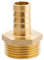 MOUMOUTEN Raccord cannelé en laiton 1, filetage mâle, épisseur de métaux, épisseur de barbillons, raccord de tuyau, connecteur adaptateur pour air, eau, huile (épaisseur 16 mm)