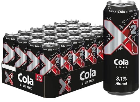 X QUADRAT® - X² Cola - Biermix mit Cola - Dosen-Bier (24x0,5L)