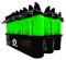 Optimum WATER BOTTLE CARRIER & 12 GREEN BOTTLES SET