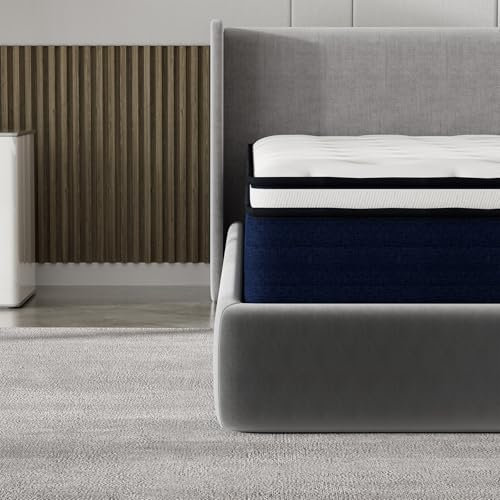 DEWINNER 90x190 Matelas à Ressorts ensachés, 25cm d'épaisseur, Matelas à Ressorts ensachés 7 Zones, Trois Faces, Douceur Moyenne, Confort et respirabilité, Anti-bactérien et Anti-acarien