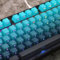 Cyan Gradient Backlit Transparent PBT Keycaps OEM Profile Compatible With 60 65 80 100 Keyboards(Green)