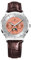 Pagani Design Mode Minimalistisch Quarz Analog 40mm Edelstahl Datum Kalender Wasserdicht Leuchtend Herrenarmbanduhr Leder/Edelstahlarmband(Leder Orange 1)