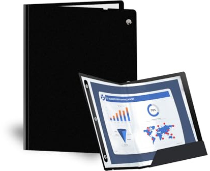 FRETONBA Porte Vue A4 Pliable, Protège-documents A4 avec 30 Classeur Pochette Transparente, Pochette Elastique à Rabat, Porte Document, Livre d'affichage pour Certificati, Spartiti Musicali e Menu