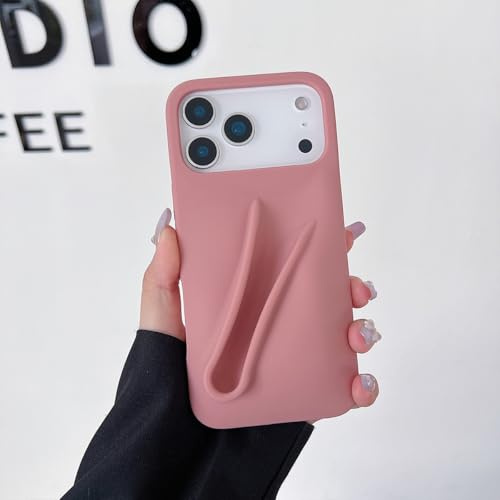 Yhsvie Mobile Phone Case for iPhone 17 Case with Lip Gloss Holder, Silicone, Shockproof, Scratch-Resistant, Protective Case Camera Protection, Soft TPU Bumper Case, Liquid Silicone Lip Gloss Cover
