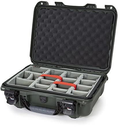 Nanuk 923 Waterproof Hard Case with Padded Dividers and Incorporated TSA Approved Travel Lock Latches - Olive (923-2006)