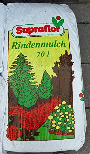 SUPRAFLOR Qualitäts Rindenmulch 70 Liter Garten Mulch