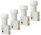 HB-DIGITAL 4X Twin LNB LNC 2 Teilnehmer Direkt (Vier Stück) Full HD TV 3D 4K Weiß Weiss White ■ Kontakte vergoldet ■ Wetterschutz (ausziehbar)
