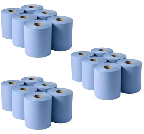 AAM Blue Rolls 18 Pack for Kitchen Workshop Restaurants | Environment Friendly Kitchen Roll | Paper Towels | Toilet Rolls| Hygienic Fast Drying Tissue Paper