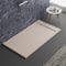 bagno super Duschtasse Sandfarben, Top Qualität und Design, Steinoptik Adresia, Gelcoat, Slim 3 cm, 80 x 130 cm