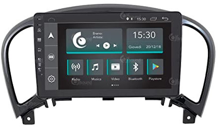 Jf Sound car audio system JF-037NJA-XDAB Autorradio de Ajuste Personalizado Compatible con Nissan Juke Android GPS Bluetooth WiFi Dab USB Pantalla táctil Full HD 9, Negro