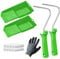 PREMIUM Lackier Set/Farbroller: 2x Farbrollen, 2x Farbwannen, 10x Filt-Walzen, 1x Handschuhe - Lösemittelbeständig & Hochwertig - Perfekt geeignet für Farben und Lacke von Farben Löwe (X300)