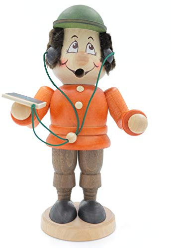 Kuhnert - Original Erzgebirgische Holzkunst Räuchermann Räucherfigur Wichtel 17cm - Computerfreak