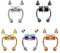 5Pcs Magnetic Stainless Steel Fake Piercing Nasenring, Fake Septum Fake Piercings Jewelry Fake Nose Ring, Fakepircings Nase Magnet Septum Nose Rings for Women Men, With Replace Spikes, 5 Stück