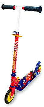 Smoby - Cars Roller - 2 Rädriger Scooter, mit Bremsen, klappbar, mit höhenverstellbarem Lenker und stabilem Metallrahmen, 70 x 32 x 83 cm, für Kinder ab 5 Jahren