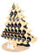 Wine Bottle Advent Calendar -Christmas Advent Calendar Countdown 24 Wooden Christmas Tree Mini Alcohol Holder Wine Bottle Stand Decoration Gifts