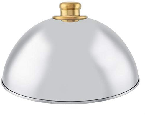 Restokki Cubierta de Placa de Domo, Cubierta de Comida de Metal, Cubierta de Comida de Catering, Cubierta de Placa para microondas, Cubierta de Placa de cúpula para Tapa de Plato(10 * 5.9in)