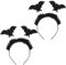 DERAYEE Halloween Haarreif, 2 Stücke Halloween Haarschmuck, Halloween Haarreif Damen, Fledermaus Haarreif