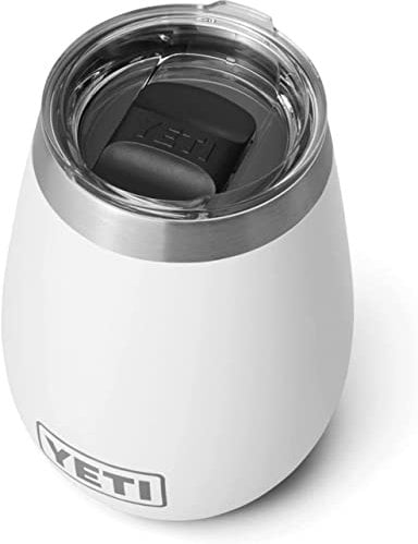 YETI Rambler Wine Tumbler, Vacuum Insulated Stainless Steel Tumbler with Magslider Lid, White, 10 oz (296 ml)
