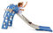 Balakaka 3-in-1 Slide for Children,2024 NEW Freestanding Outdoor/Indoor Garden with Basketball Hoop Toys, Foldable Easy to Assemble Slide Playground for Children Blue
