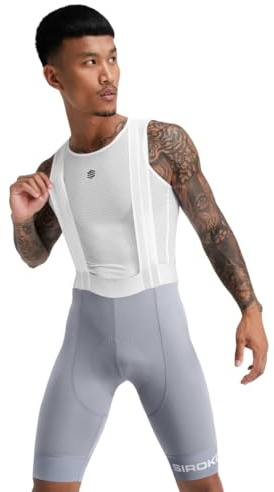 SIROKO Kurze BX Fahrrad-Trägerhose Herren Mehrbahnenschnitt Hohe Kompression Ultrafit Premium-Sitzpolster