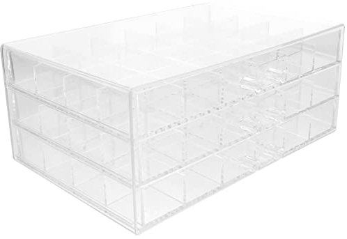 Alipis Kasten Schubladenbox Mit Mehreren Fächern Schmuck-organizer-fach Lose Perlenbox Ohrringfach Gitter Perle Fall Klarer Ohrringhalter Klein Fräulein Schmuckkästchen P.s Mehrschichtig