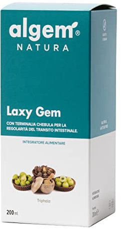 Intestino Pigro E Stitichezza LAXY GEM 200ml Algem Natura® • Lassativo Naturale Con Inulina 2000mg Per Regolarità Intestinale, Colon Irritabile, Gonfiore Addominale, Pulizia Colon E Intestino