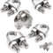 PuretéavHom 12 Stück Drahtseilklemme 4mm Edelstahl 304 DIN741 Seilklemme M4 Drahtseilklemmen Bügelseilklemme Stahlseil Seilverbinder für Drahtseil Seilklemme Klemme 4mm Wäscheleine Markise Fixiert