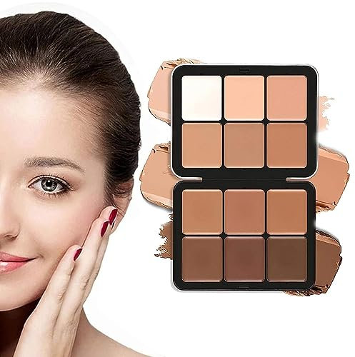 Carla Secret Concealer Palette,Cream Blush Palette,2023 New 12 Colors Makeup,Long-Wearing Coverage Makeup Palette,Waterproof,Full Coverage Makeup for Flawless Skin,for All Skin Types (#03)