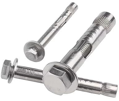 SYDARSYN Betonschrauben Dehnschraube Edelstahl Ankerschraube für Beton Ankerbolzen Betonanker M6x70mm (5 Stück)