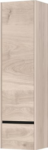 Germania Hängeschrank 1268-627 GW-Cantoria, in Eiche/Schwarz, mit Einer Tür, 36 x 135 x 29 cm (BxHxT)