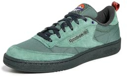 Reebok Men’s Club C Sneaker, Escape Green/Grey 6/Pump Orange, 11.5 Women/10 Men